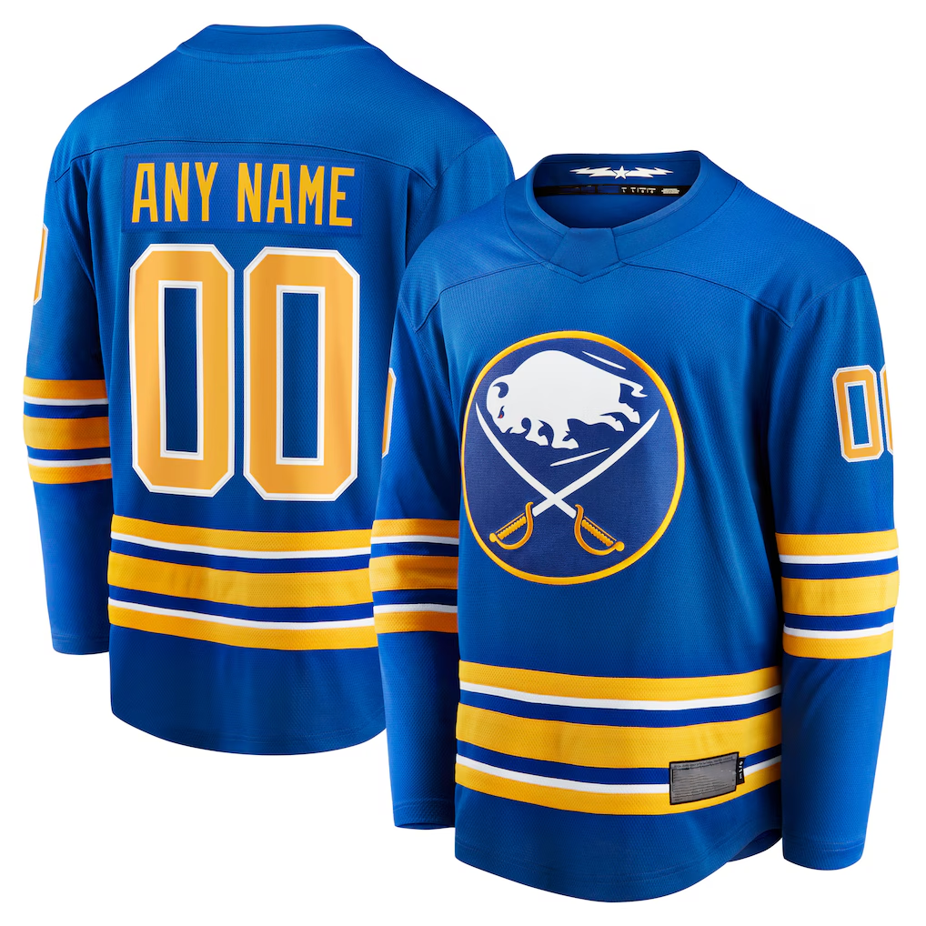 Keante Custom B.Sabres Royal Home Breakaway Stitched Jerseys