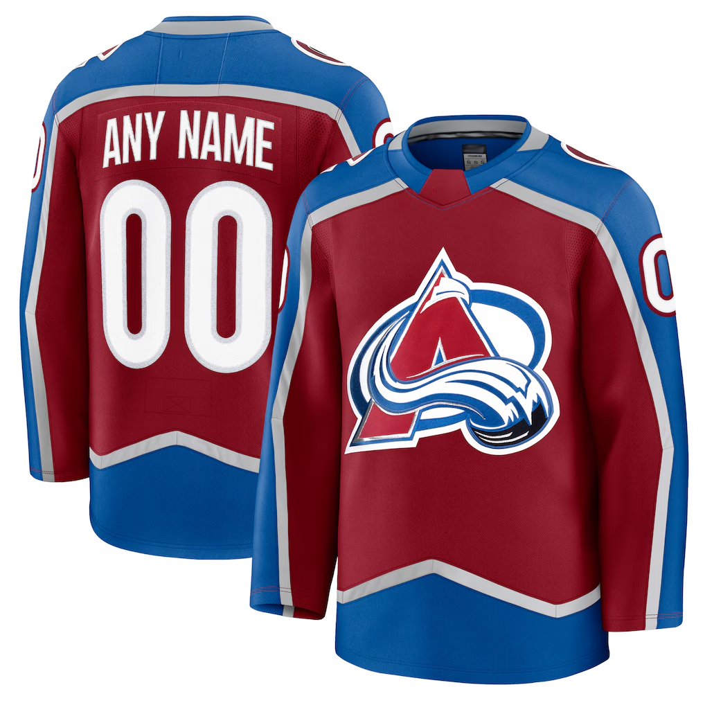 Keante Custom C.Avalanche Burgundy Home Premium Jerseys
