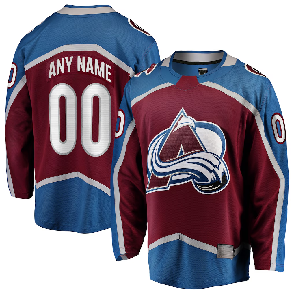 Keante Custom C.Avalanche Maroon Home Breakaway Jerseys