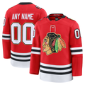 Keante Custom C.Blackhawks Red Centennial Premium Jerseys