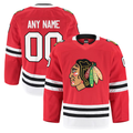 Keante Custom C.Blackhawks Red Home Authentic Pro Jerseys