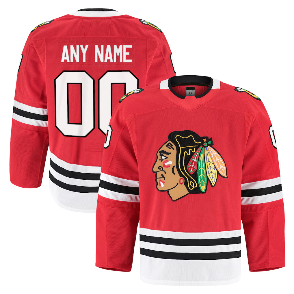 Keante Custom C.Blackhawks Red Home Authentic Pro Jerseys