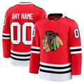 Keante Custom C.Blackhawks Red Home Premium Jerseys