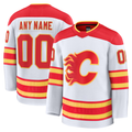 Keante Custom C.Flames White Away Premium Jerseys