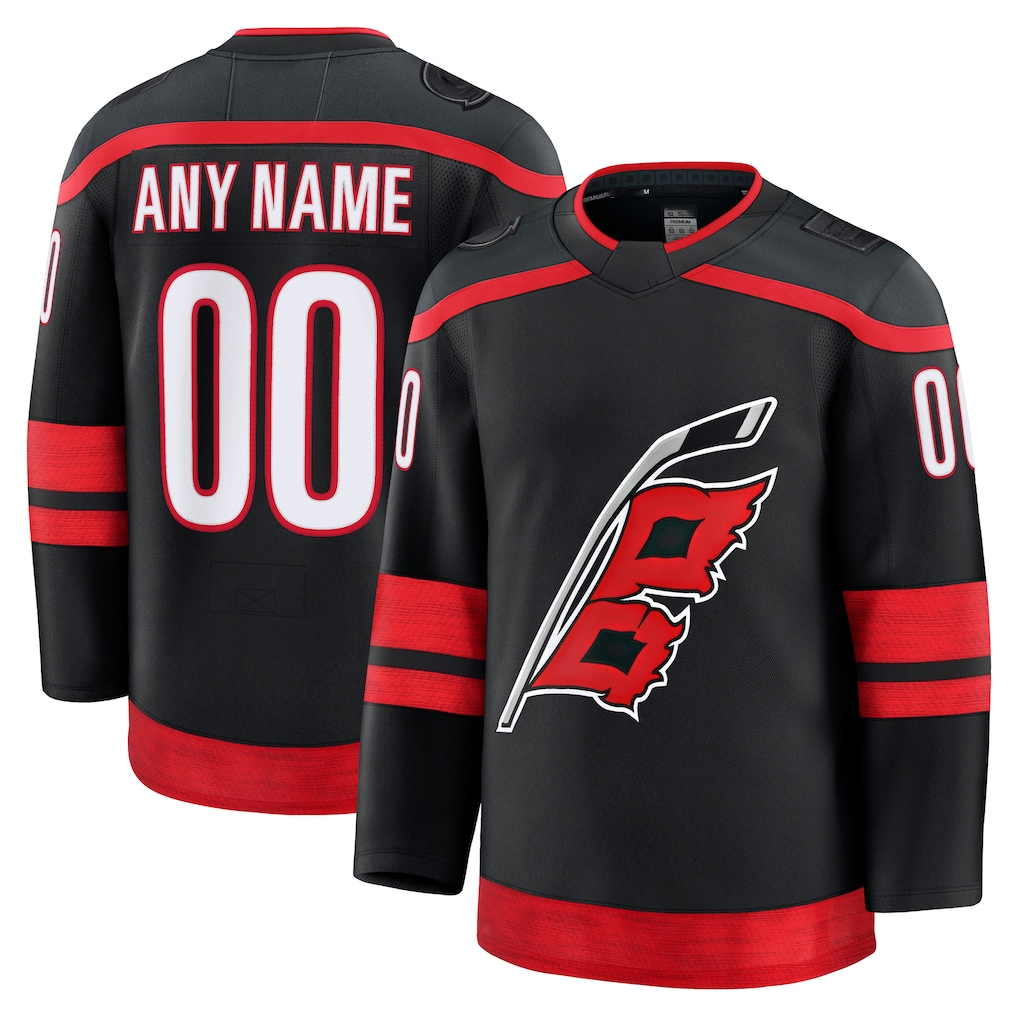 Keante Custom C.Hurricanes Black Home Premium Stitched Jerseys