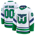 Keante Custom C.Hurricanes White Throwback Premium Stitched Jerseys