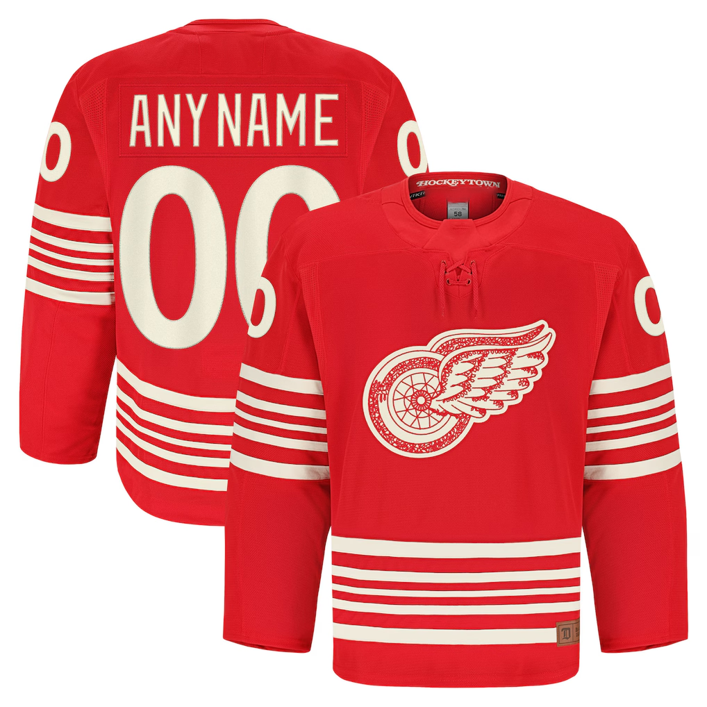 Keante Custom DR.Wings Red Anniversary Authentic Pro Jerseys