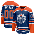 Keante Custom E.Oilers Royal Home Breakaway Jerseys