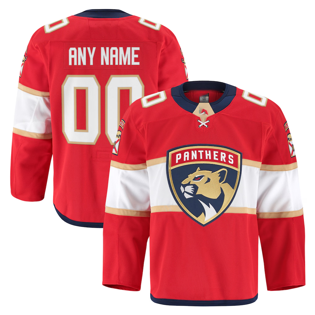 Keante Custom F.Panthers Red Home Authentic Pro Jerseys