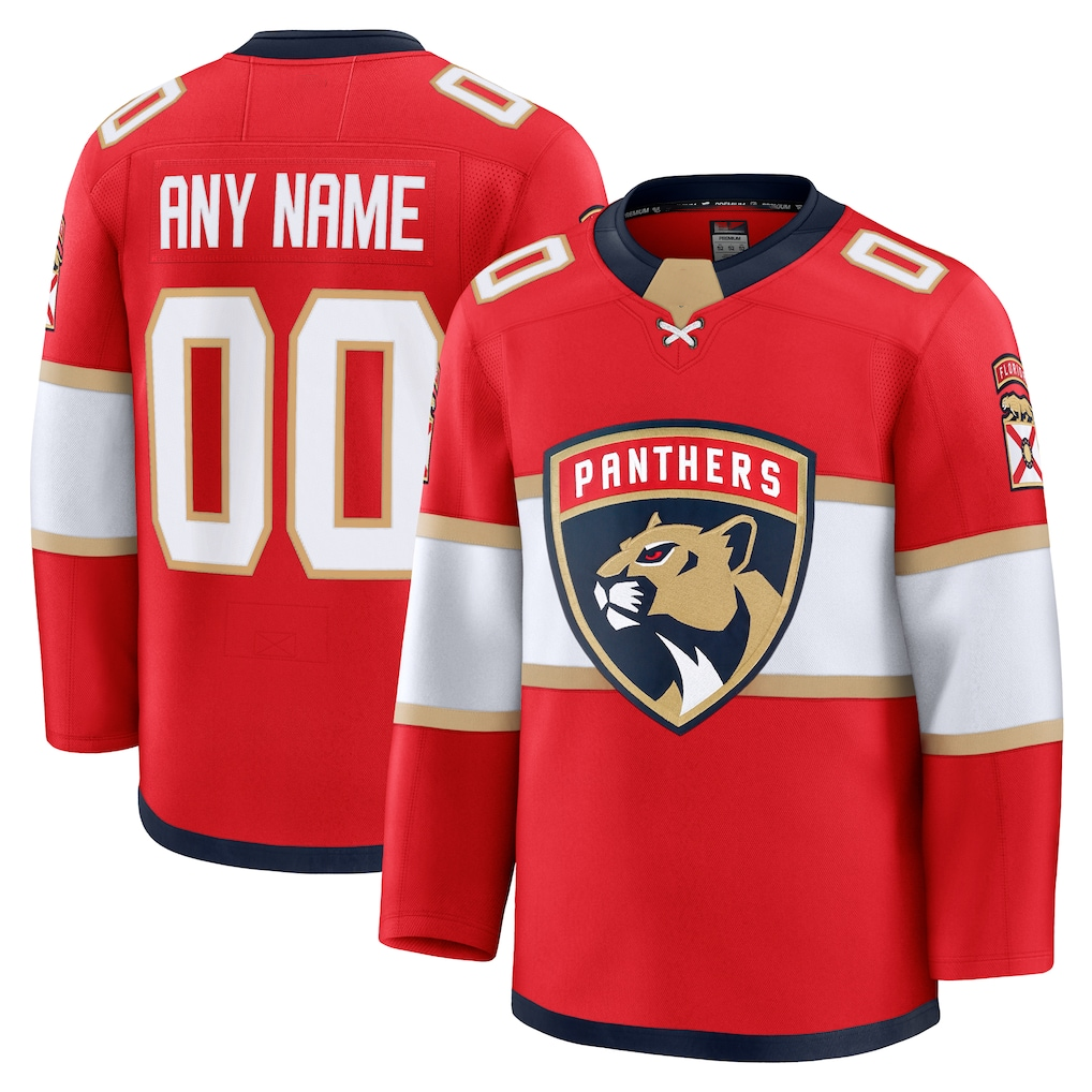 Keante Custom F.Panthers Red Home Premium Jerseys