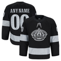 Keante Custom LA.Kings Black Alternate Authentic Pro Jerseys