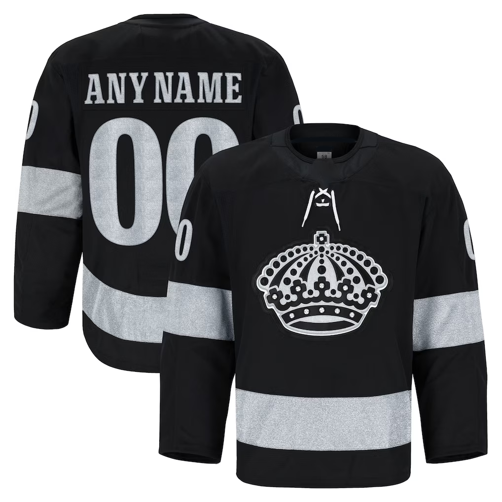 Keante Custom LA.Kings Black Alternate Authentic Pro Jerseys
