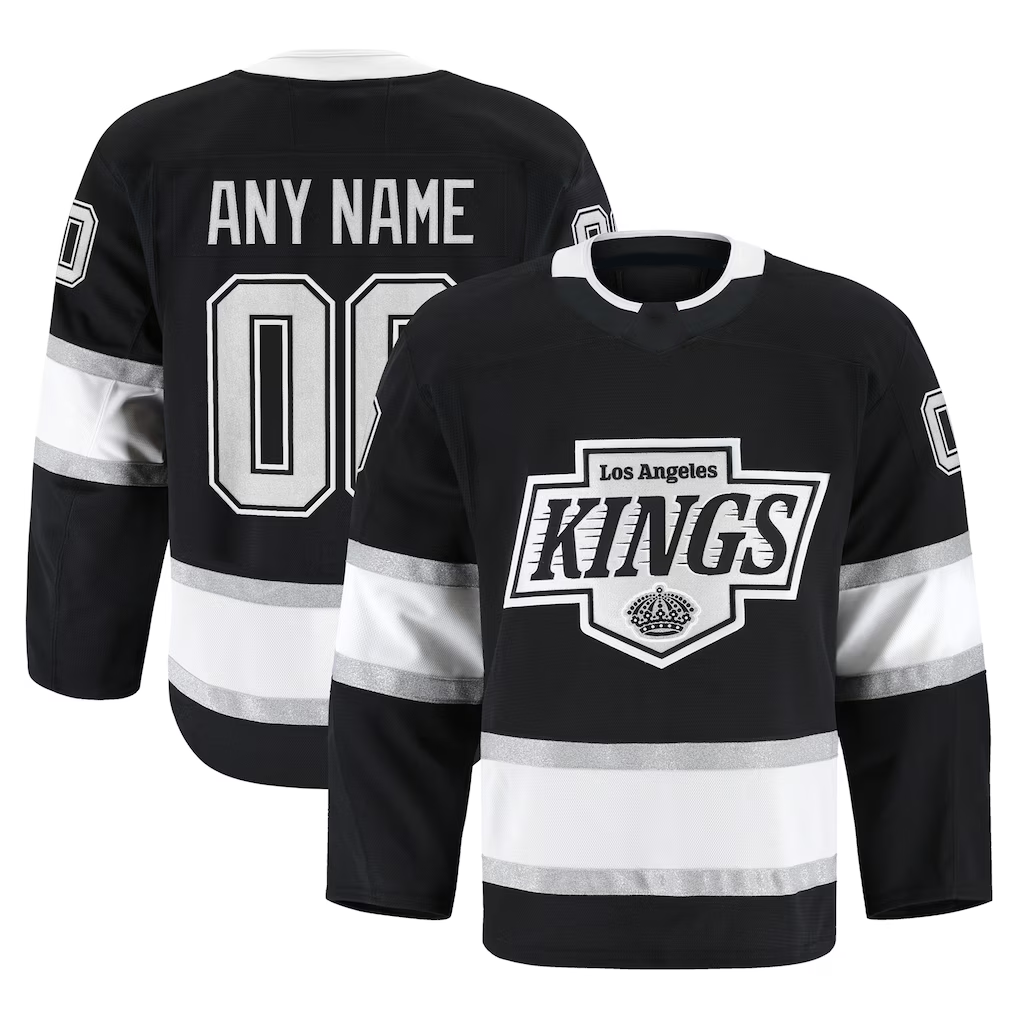Keante Custom LA.Kings Black Home Authentic Pro Jerseys