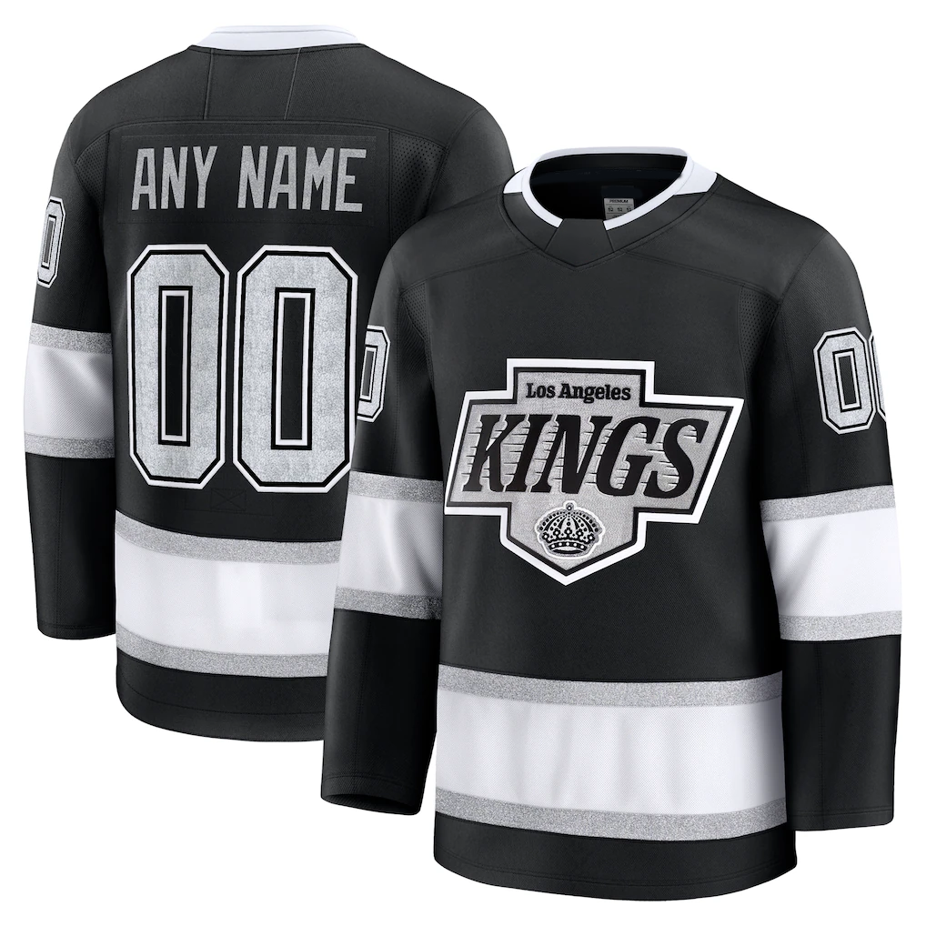 Keante Custom LA.Kings Black Home Premium Jerseys