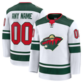 Keante Custom M.Wild White Away Premium Jerseys
