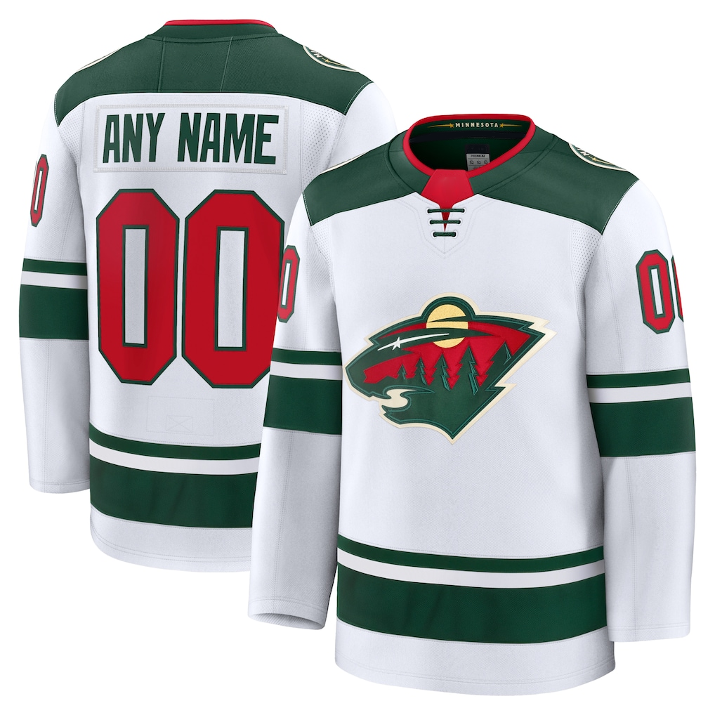 Keante Custom M.Wild White Away Premium Jerseys
