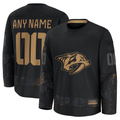 Keante Custom N.Predators Black 2024 Military Appreciation Practice Jerseys