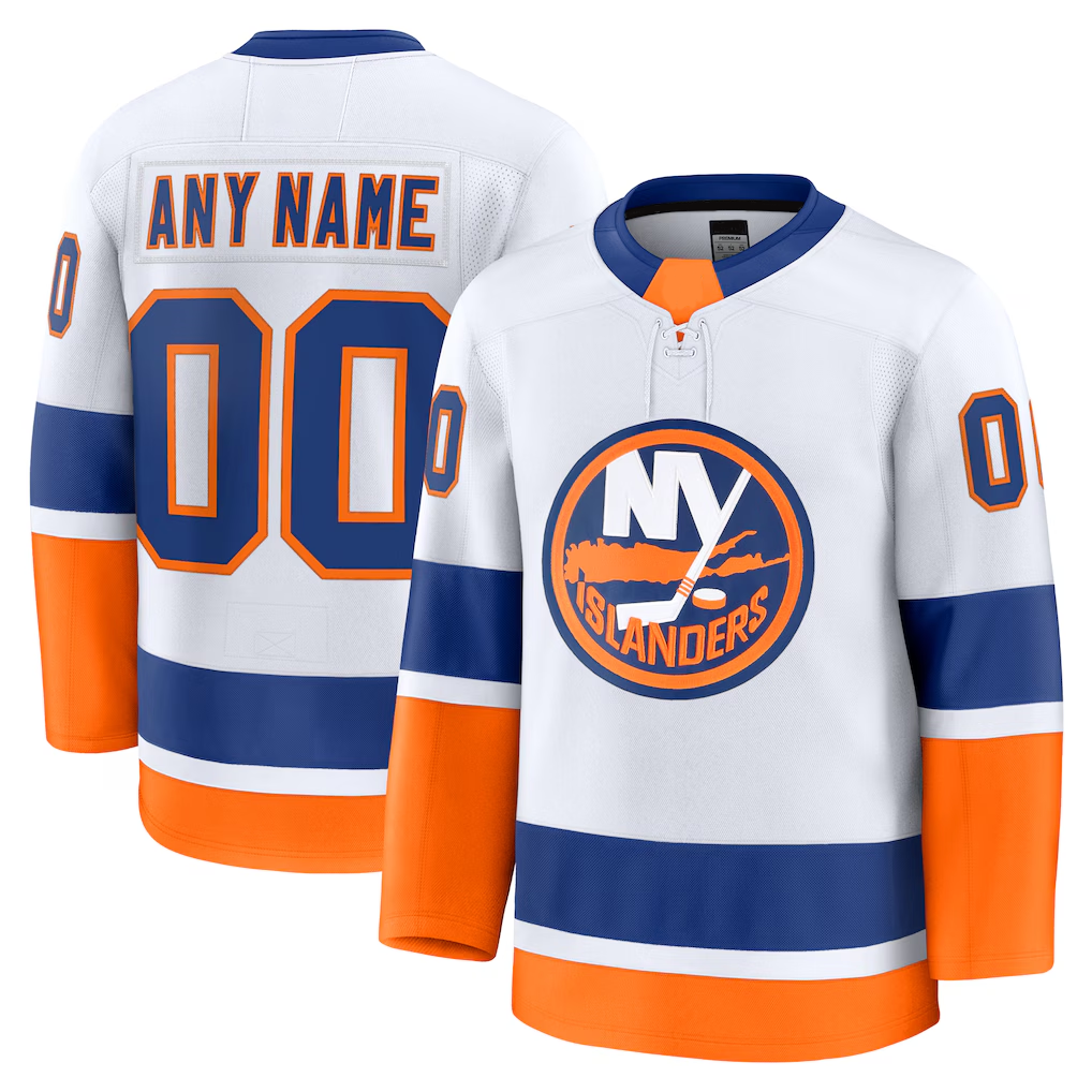 Keante Custom NY.Islanders White Away Premium Jerseys