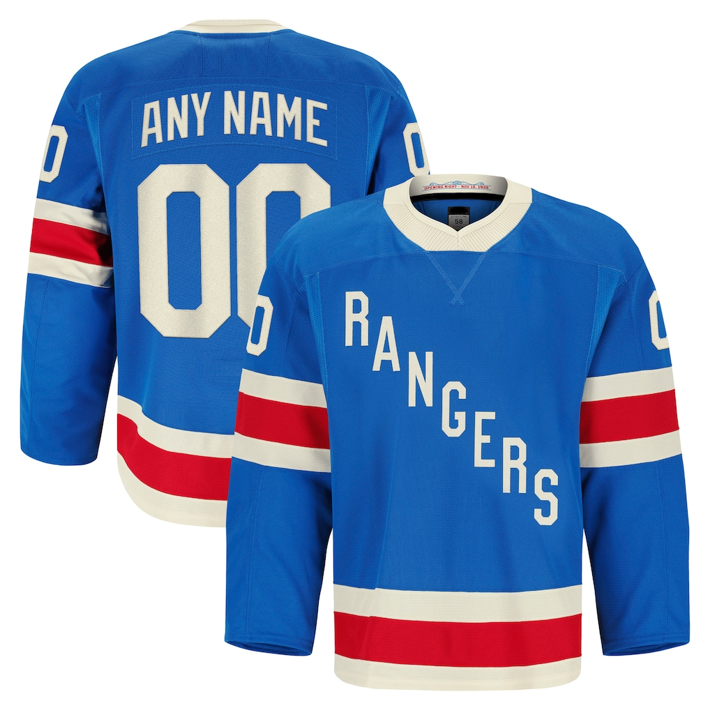 Keante Custom NY.Rangers Blue Centennial Authentic Pro Jerseys