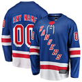 Keante Custom NY.Rangers Blue Home Breakaway Jerseys