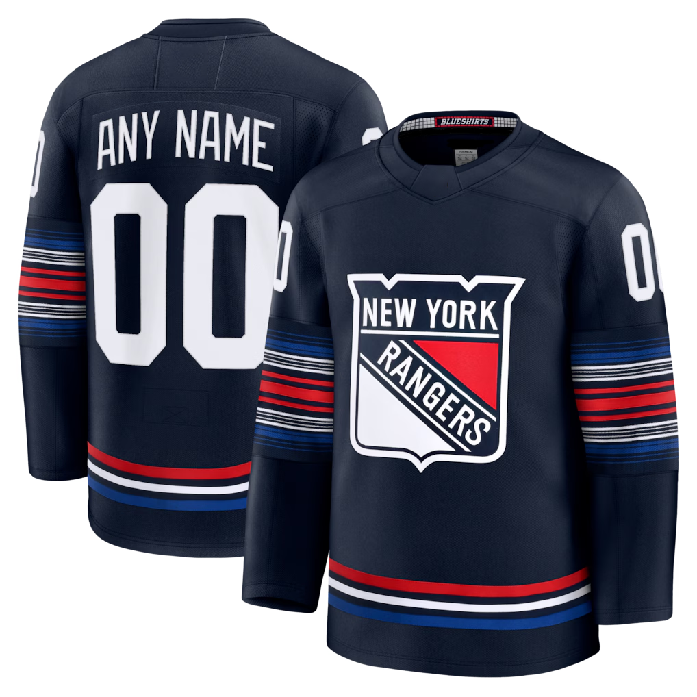 Keante Custom NY.Rangers Navy Alternate Premium Jerseys