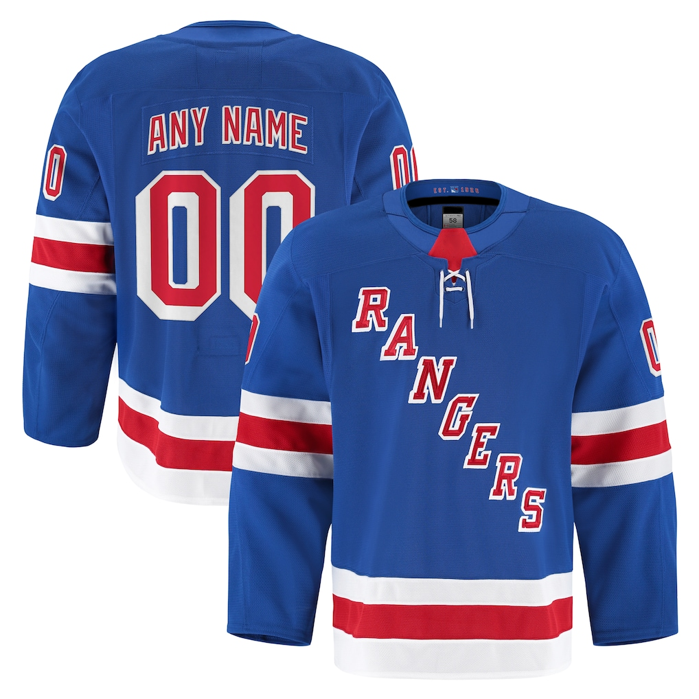 Keante Custom NY.Rangers Royal Home Authentic Pro Jerseys