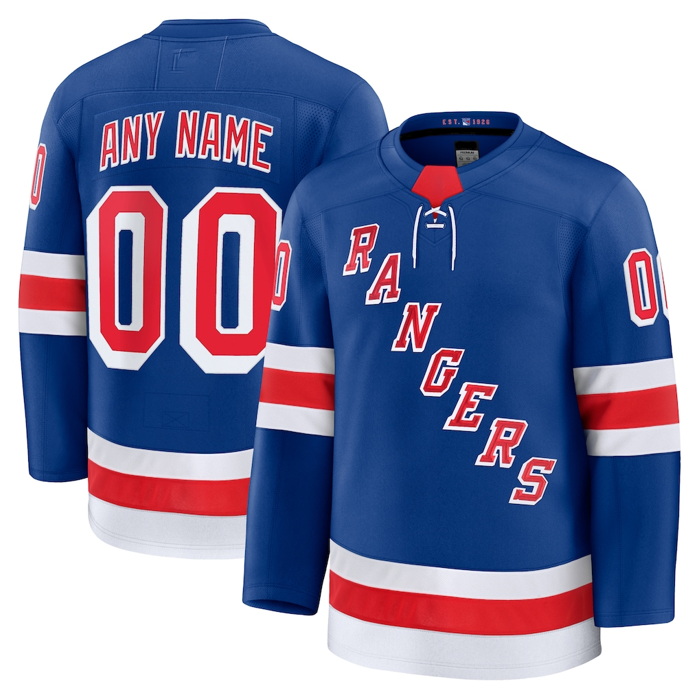Keante Custom NY.Rangers Royal Home Premium Jerseys