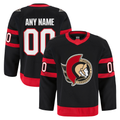 Keante Custom O.Senators Black Home Authentic Pro Jerseys