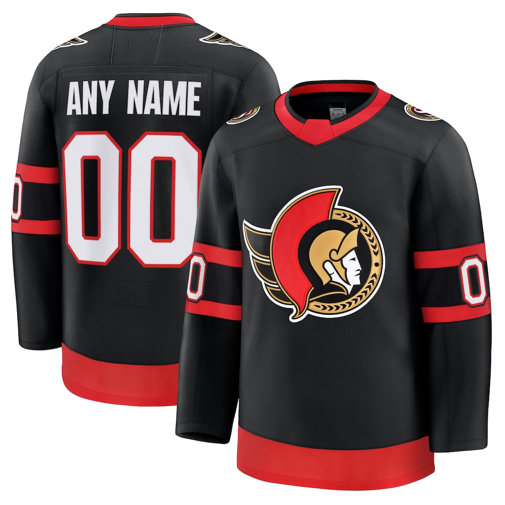 Keante Custom O.Senators Black Home Premium Jerseys