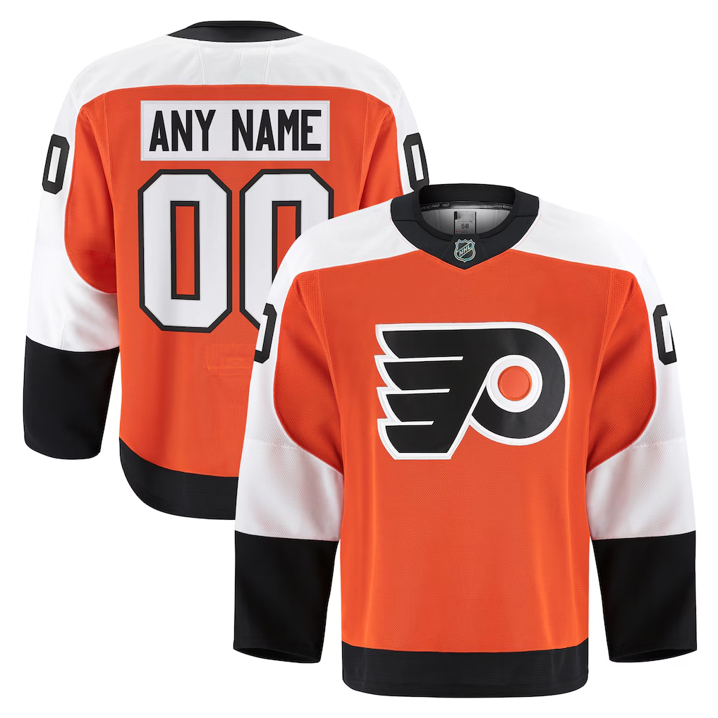 Keante Custom P.Flyers Orange Home Authentic Pro Jerseys