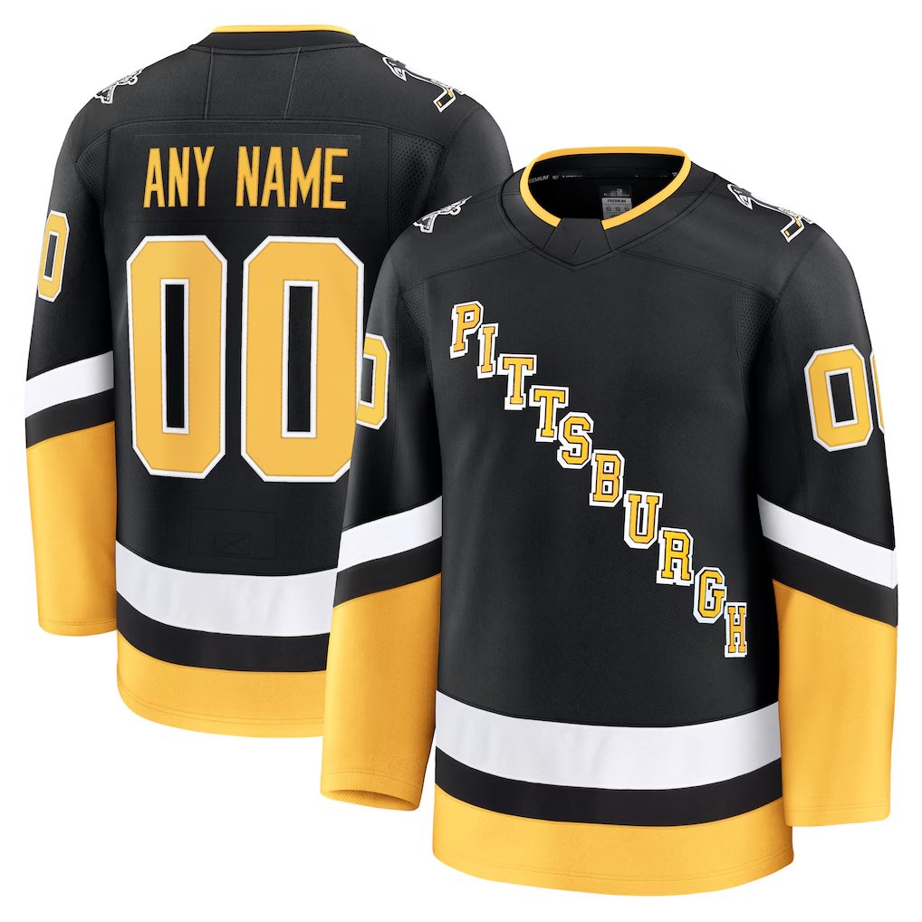 Keante Custom P.Penguins Black Alternate Premium Jerseys