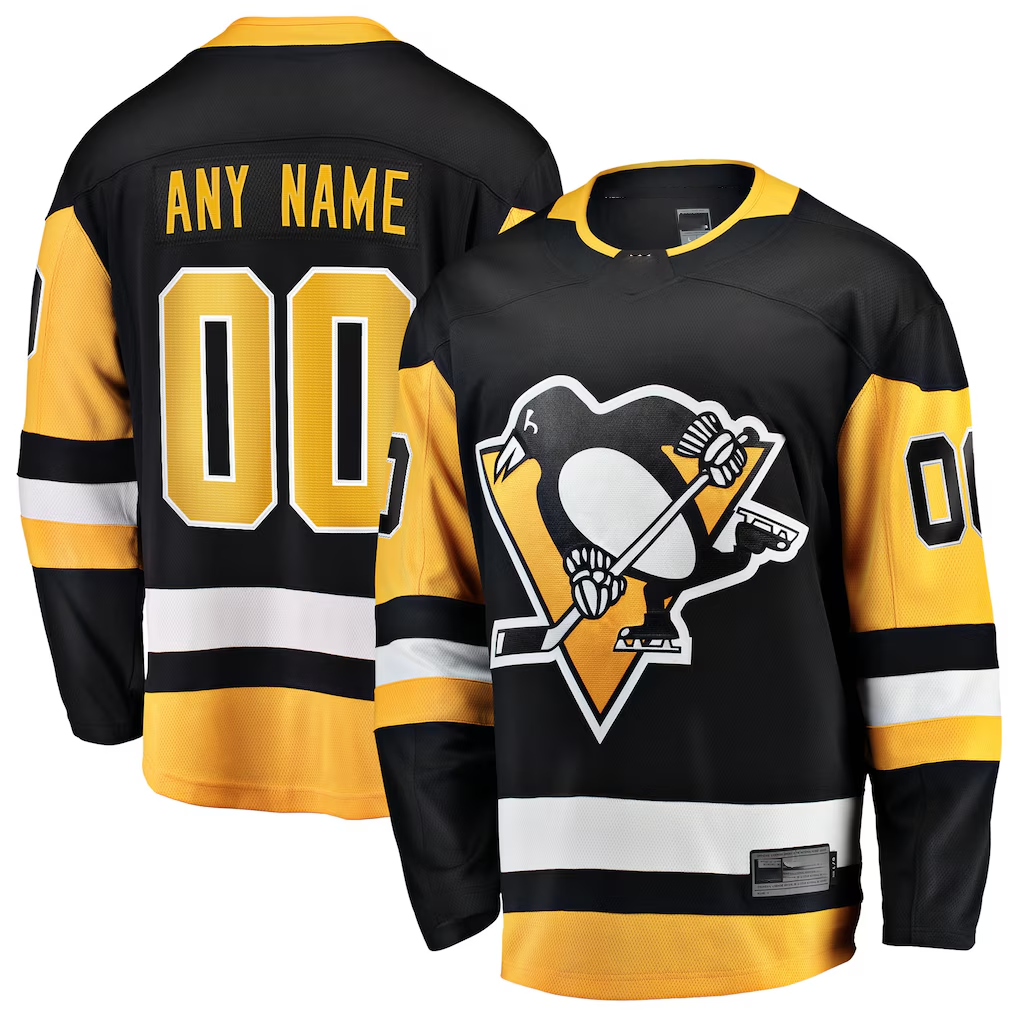 Keante Custom P.Penguins Black Home Breakaway Jerseys