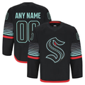 Keante Custom S.Kraken Black Alternate Authentic Pro Jerseys