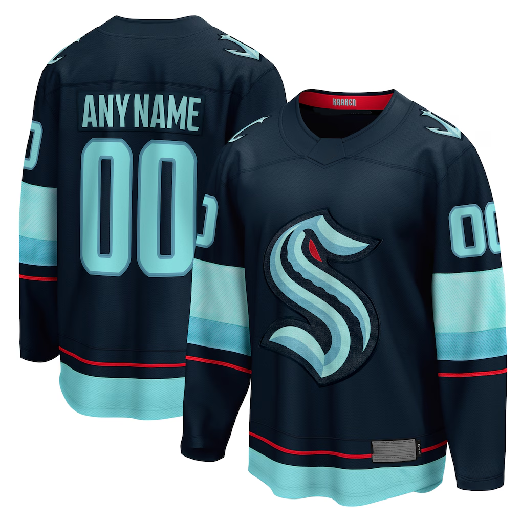 Keante Custom S.Kraken Deep Sea Blue Home Breakaway Jerseys