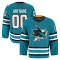 Keante Custom SJ.Sharks Teal Home Authentic Pro Jerseys