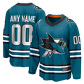 Keante Custom SJ.Sharks Teal Home Breakaway Jerseys