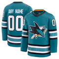 Keante Custom SJ.Sharks Teal Home Premium Jerseys