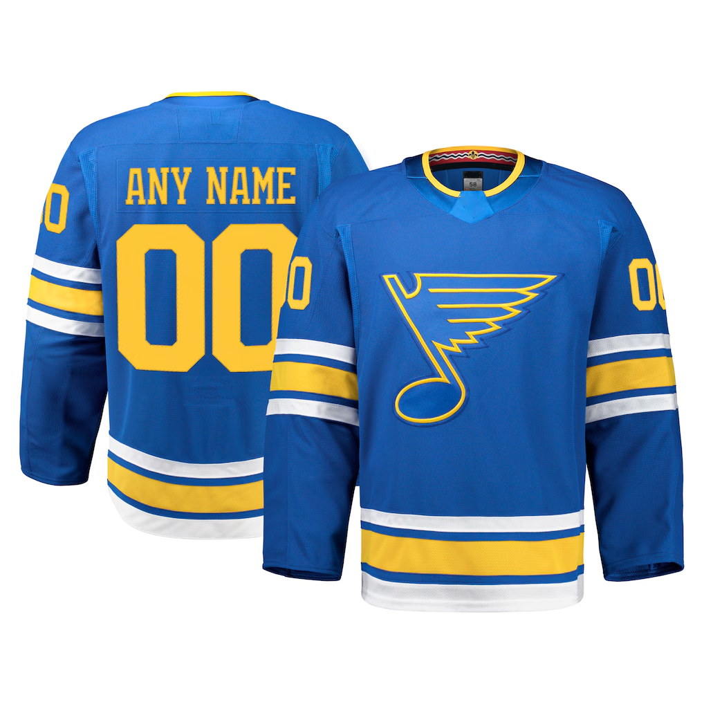 Keante Custom SL.Blues Blue Home Authentic Pro Jerseys