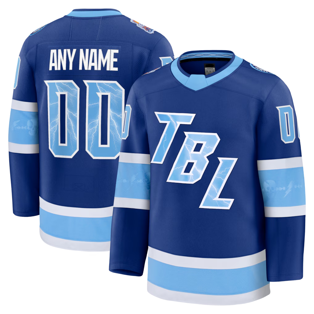 Keante Custom TB.Lightning Blue 2026 Stadium Series Premium Jerseys