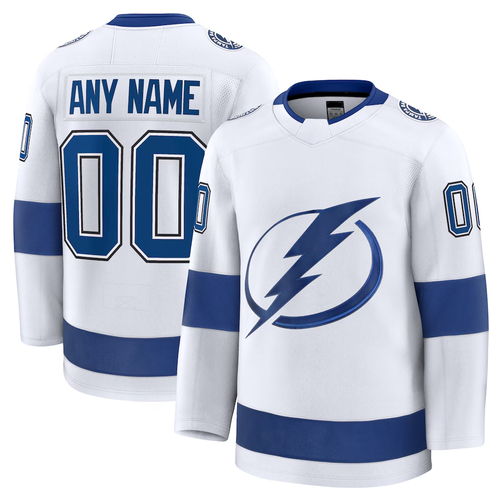 Keante Custom TB.Lightning White Away Premium Jerseys