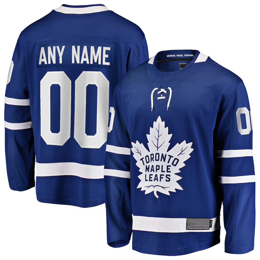 Keante Custom TM.Leafs Blue Home Breakaway Jerseys