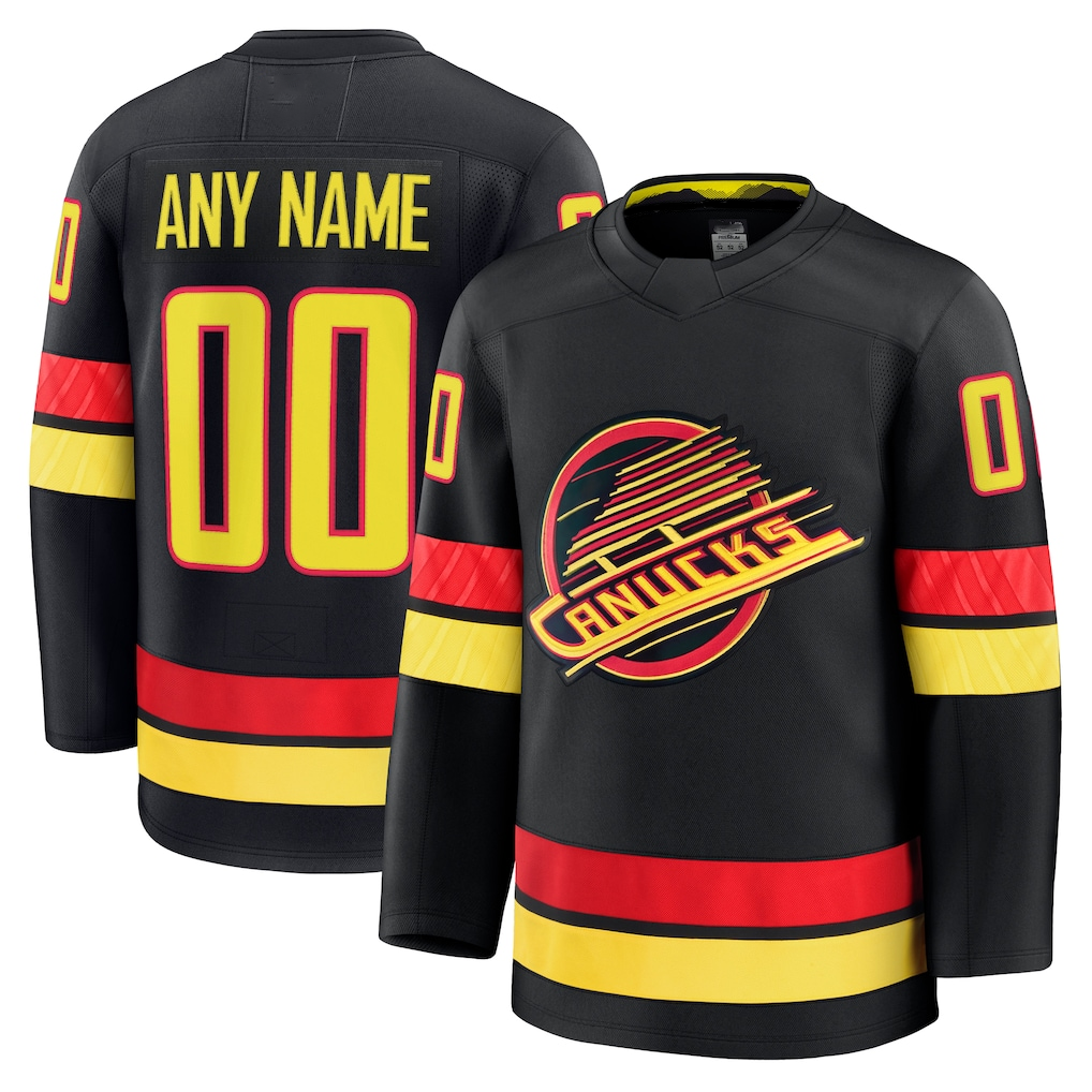 Keante Custom V.Canucks Black Alternate Premium Jerseys
