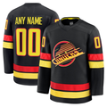 Keante Custom V.Canucks Black Alternate Premium Jerseys