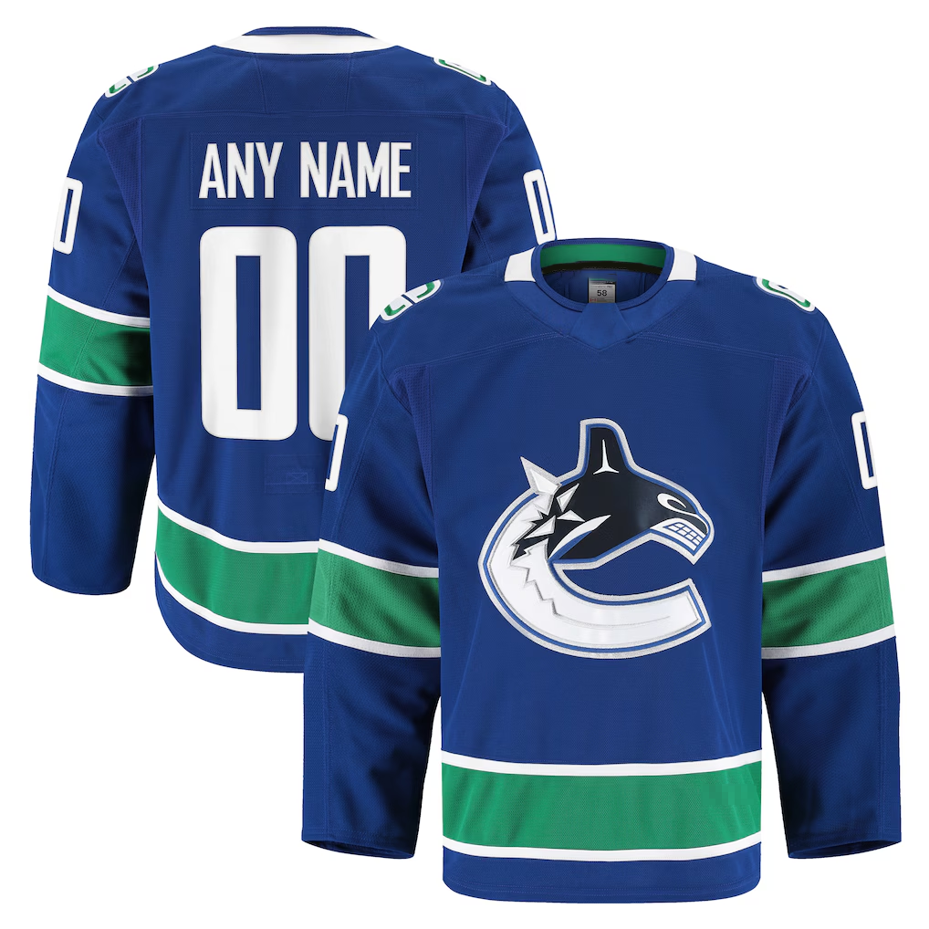 Keante Custom V.Canucks Blue Home Authentic Pro Jerseys
