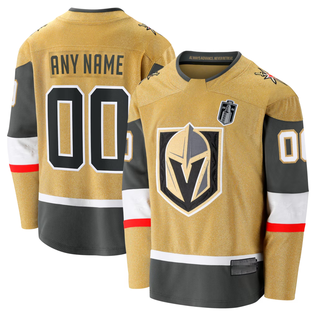 Keante Custom VG.Knights Gold 2026 Stanley Cup Final Breakaway Jerseys