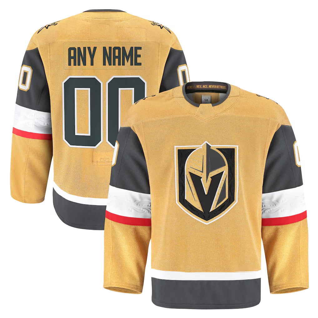 Keante Custom VG.Knights Gold Home Authentic Pro Jerseys