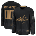 Keante Custom W.Capitals Black 2024 Military Appreciation Practice Jerseys