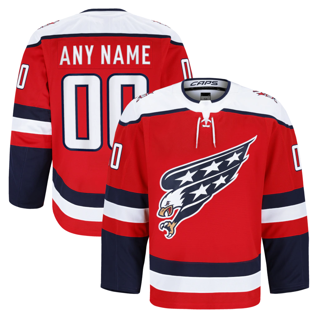 Keante Custom W.Capitals Red Alternate Authentic Pro Jerseys