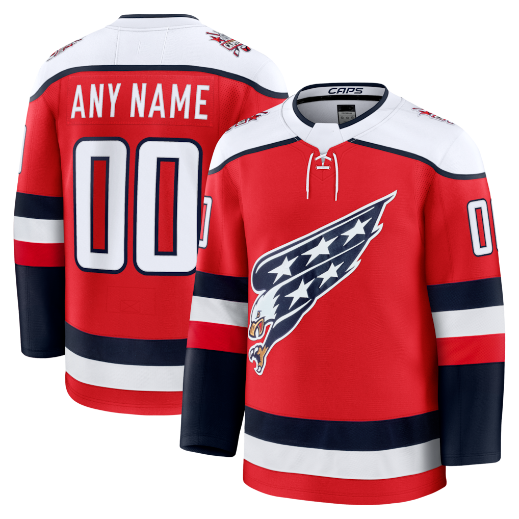 Keante Custom W.Capitals Red Alternate Premium Jerseys
