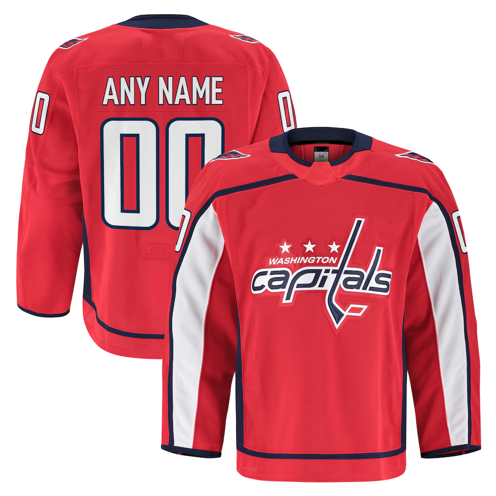 Keante Custom W.Capitals Red Home Authentic Pro Jerseys